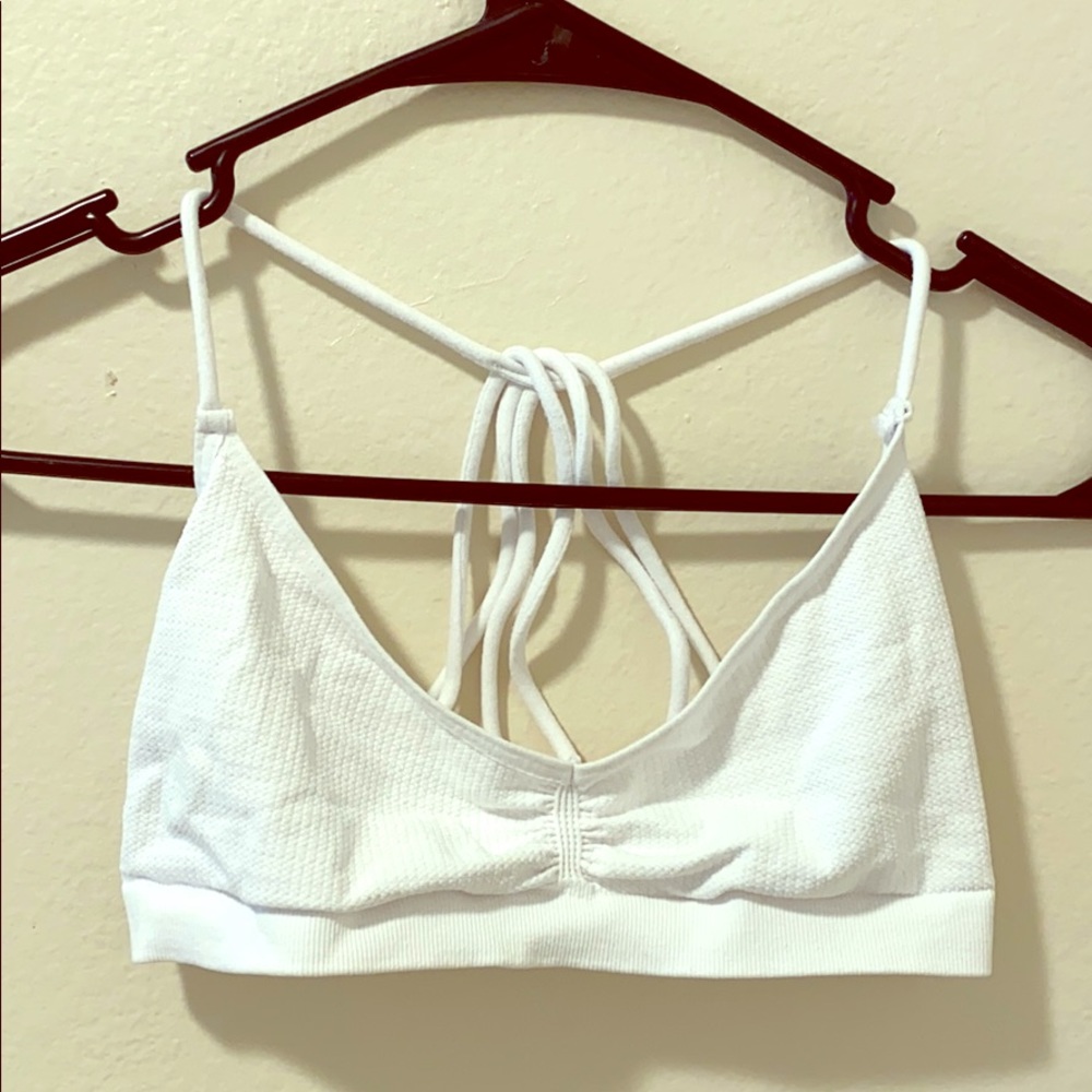 Free people strappy back white bralette